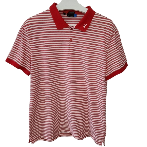 J.LINDEBERG Striped Polo golf Shirt Men's XL - Picture 1 of 13
